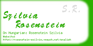 szilvia rosenstein business card